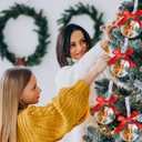 2Pcs New Funny Mini Packages Ornament, Christmas Tree Mini Express Box Ornament Decorations, 3.54inch Christmas Balls Hanging Ornaments for Xmas Home Office Halloween Party Supplies