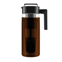 Takeya Tritan Cold Brew Coffee Maker - Airtight Pitcher with Leak-Free Lid - BPA-Free Cold Brew Maker with Silicone Handle - Dishwasher-Safe Pitcher for Homemade Cold Brew - 2 Quart, Black