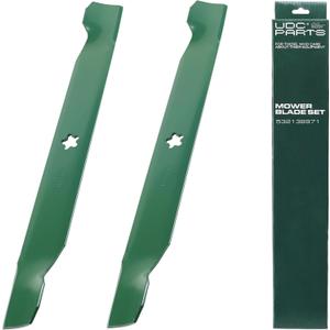 UDC Parts 532138971 Mower Blades Replacement for Craftsman 42 Inch LT2000 LT1000 YT3000 DYT4000 DLT3000 YT4000 138971 Husqvarna YTH22V42 YTH18542 YTA18542 YTH1542XP 532127843 138498 / High Lift 2 Pack