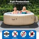 85 * 85 Inch Hot Tub Mat,Inflatable Hot Tub Accessories，Extra Thick Large Hot Tub Eva Foam Pad Padding Foundation for Outdoor Indoor,Portable Spa Pool Accessories Ground Base Flooring Mat Protector