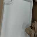 Breakfast Tray Table with Folding Legs Serving Platter Laptop Desk, White