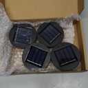 4 Pieces Replacement Solar Light Tops Outdoor Hanging Lantern Solar Light Parts Round Waterproof Decorative for Outdoor Hanging Lanterns, Warm(3.15 Inch in Diameter)