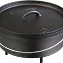 Camp Chef SDO10 10" Cast Iron Dutch Oven with Lid, Pre-Seasoned