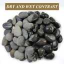 FANTIAN 40 lbs Natural Black Rocks Mexican Beach Pebbles, 2-3 Inch Decorative Black River Rocks for Landscaping, Garden, Paving, Fountain, Walkways and Outdoor Decorative Stones