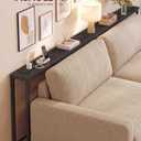 VASAGLE 78.8" Console Table, Narrow Behind Couch Table with Outlet, 1 Tier