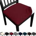 Dining Chair Seat Covers, Washable Dining Room Chair Seat Covers Set of 6, Removable Kitchen Seat Covers Chair Covers for Dining Chairs