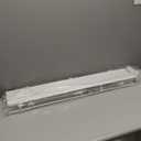 Allesin Faux Wood Blinds 2 inch Slat Cordless Design Room Darkening Blinds for Indoor Windows Easy to Install & Durable Horizontal Windows Blinds Inside/Outside Mount,22" W x 48" L,Pearl White