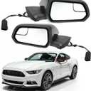 HECASA Power Mirror 3 Pins Compatible with 2015-2020 Ford Mustang Replacement for FO1321595 FO1320595 FR3Z17682M-PFM FR3Z17D742AAPTM FR3Z17683L-PFM FR3Z17D743AAPTM Pair Black (Driver & Passenger Side)