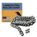 PGN #40 Roller Chain - 3 Feet + Free Connecting Link - Carbon Steel Chains for Bycicles, Mini Bikes, Motorcycles, Go-Karts, Home and Industrial Machinery - 71 Links