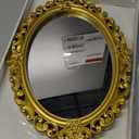 Oval Vintage Mirror 9 x 12.6 Inches Antique Retro Mirrors for Wall Small Decorative Hanging Mirror for Makeup Bedroom Living Room Dresser Tabletop Tray Victorian Wall Decor(Gold)