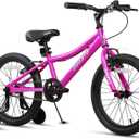 AVASTA Bilbo 18 20 Inch Kids Bike for Boys Girls 5-10 Years Old, Retro Style High Carbon Steel Bicycle with Adjustable Handlebars and Seat, Dual V-Brakes, Kickstand, Multiple Colors (Plum Red)