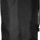 PATIKIL Stuff Sack, 10 x 20 Inch Waterproof Outdoor Storage Sack Portable Drawstring Dust Flap Bag for Camping, Black