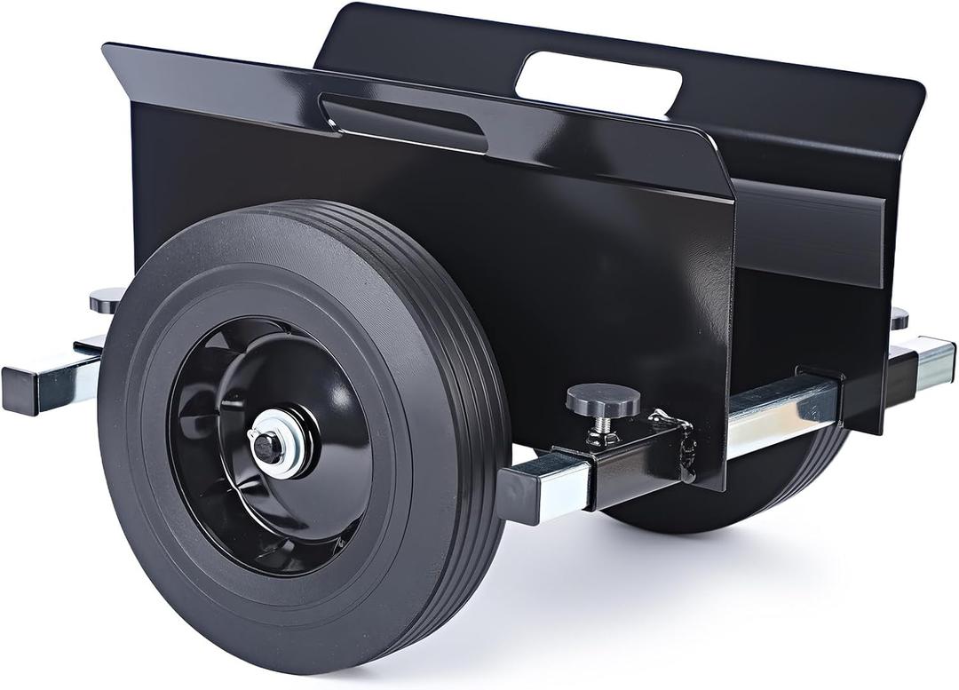 Heavy Duty Panel Dolly Roller 1100LBS Capacity Door Cart with 10" Solid Rubber Wheels,Adjustable Clamp Panel Cart with Handle, All Terrain Slab Dolly for Drywall Sheet Heavy Material-Black