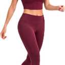 Harmony & Balance Womens Yoga & Pilates Set, Buttery Soft 4-Way Stretch Fabric, Tank with Matching Leggings (Small, Mocha)