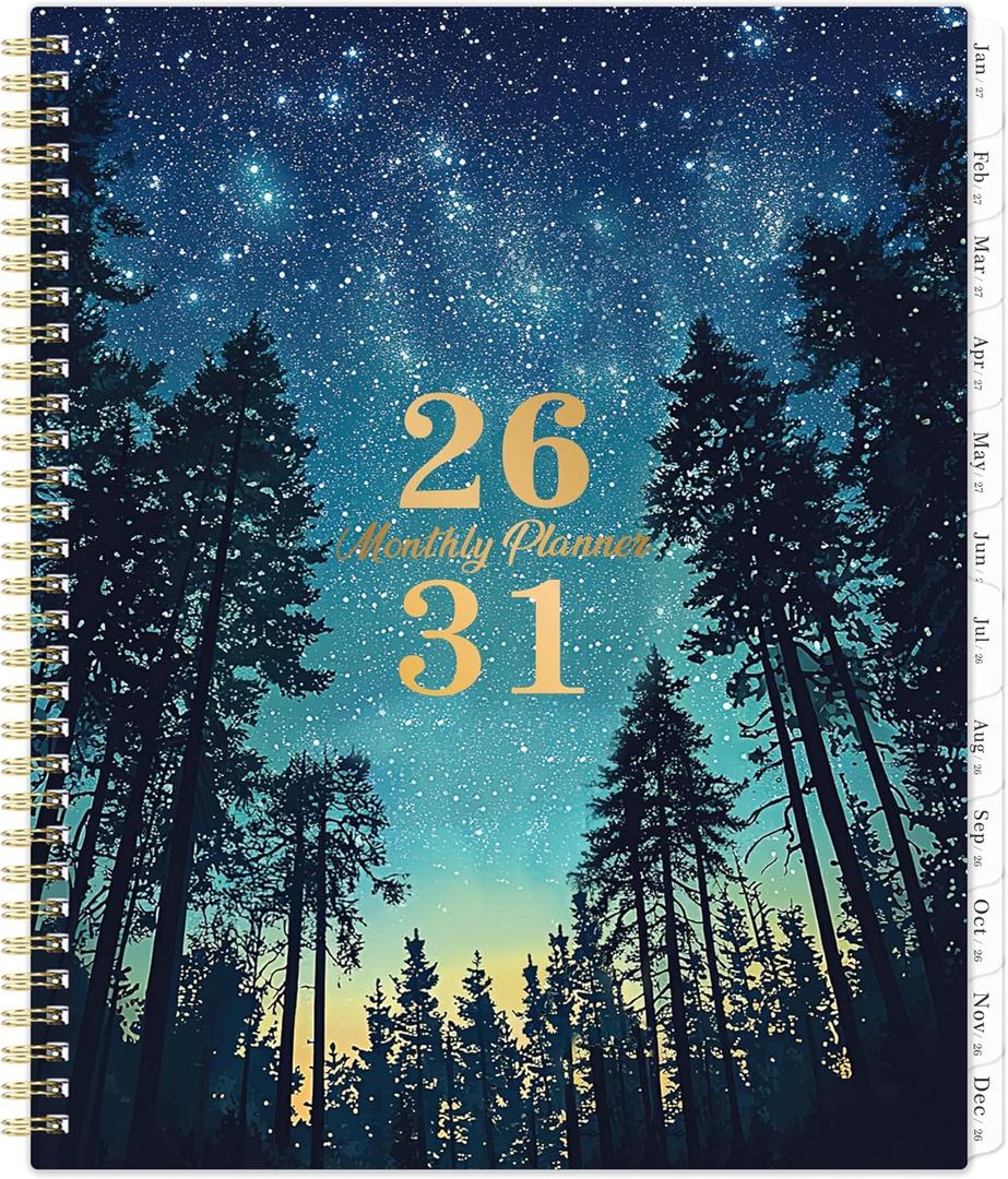 Monthly Planner 2026-2031 July 2026 - June 2031, 9"x11", 5 Year Calendar 2026-2031 Monthly Planner with Double-Side Pockets & Notes Pages, 60 Months Tabs, Perfect for Work, School & Family Planning
