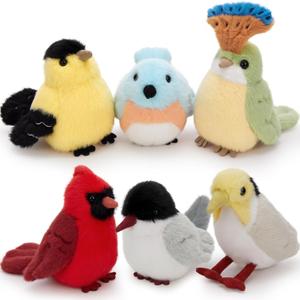 Muiteiur 6 Pcs Bird Stuffed Animals Set,6 Inch Soft Plush Toy, Stuffed Animal Bulk for Kids Boys Girls, Bird Lovers, Birthday Theme Decor