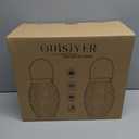 2PC Solar Lantern Outdoor Waterproof Glass & Metal Garden Decor Gifts for Women Mom Grandma Large Hanging Solar Light Tabletop Lamp for Yard, Patio, Porch (Butterfly)