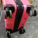 KROSER Hardside Expandable Carry On Luggage with Spinner Wheels & Built-in TSA Lock, Durable Suitcase Rolling Luggage with USB Port, Carry-On 20-Inch, Magenta
