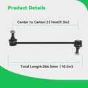 AUQDD 2Pcs K80066 (Stud Center to Center 9.33in) Front Sway Bar Stabilizer Link Compatible With 2000-2010 Fo-rd Focus