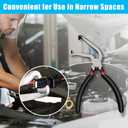 2Pcs Electrical Disconnect Pliers37960 37980 Automotive Tools Electrical Connector for Cars,Fuel Line Petrol Clip Pipe PliersDisconnect Tools for Push Tab Style Plugs (1*Red60+1*Red straight)