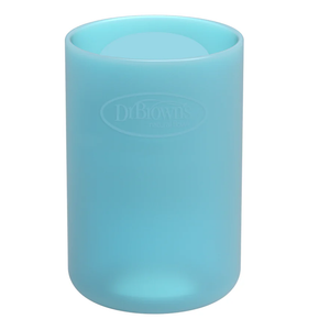 Dr. Brown's Natural Flow Options+ Glass Baby Bottle Sleeves,100% Silicone,8 oz,Narrow, Blue Dr. Brown's Natural Flow Options+ Glass Baby Bottle Sleeves,100% Silicone,8 oz,Narrow, Blue