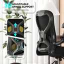 Office Desk Chair with Ergonomic Lumbar Support, Extra-Thick Seat Cushion, Flip-up Arms, Breathable Mesh Back, Computer Task Chair for Home Office