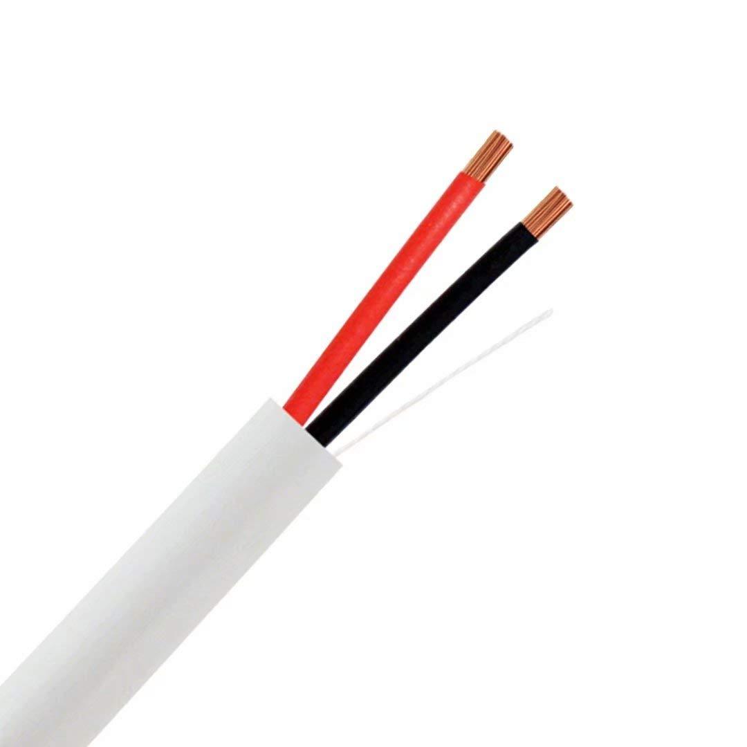 12AWG 2Conductor Speaker Wire 100Feet White 99.9% Oxygen Free Copper ETL Listed & CL3 Indoor Speaker Cable