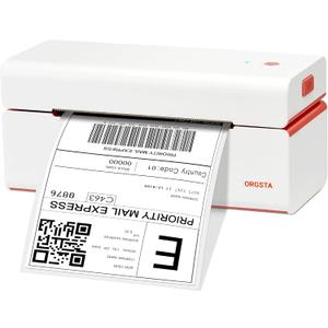ORGSTA USB Thermal Shipping Label Printer - T001 High Speed Shipping Label Printer 4x6 for Commercial Grade Shipping Packages, Widely Used for Ebay, Amazon, Shopify, Etsy, USPS, FedEx, Postage-White