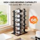 LAMU Pots and Pans Organizer for under Cabinet, 6-Tier Heavy Duty Pan Pot Organizers inside Cabinet Adjustable 14 to 24.57", Pot Rack Kitchen Cabinet Organization and Storage Holds up to 12" Cookware