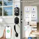Veise VE012W-H WiFi Smart Front Door Lock Set, Built-in WiFi, App Remote & Voice Control, Fingerprint Keyless Entry Smart deadbolt with Handle, Backlit Keypad, Auto Lock, IP55 Waterproof, Matte Black