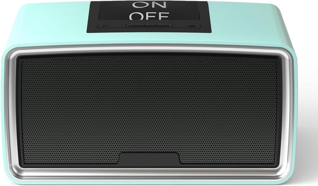 iGuerburn Simple Music Player for Dementia Elderly Seniors Easy MP3 Player as Alzheimers Dementia Visually Impaired Patients Product Gift One-Touch Controls ON/Off Retro Music Box (Cyan)