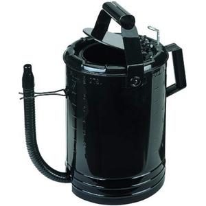 LUMAX LX-1536 Black 5 Quart Flow Control Measure Can with Flex Spout, Self-Locking Lid for Dust Free Operation, Thumb Operated Valve Controls Flow  Flip-Action Locks Valve Open