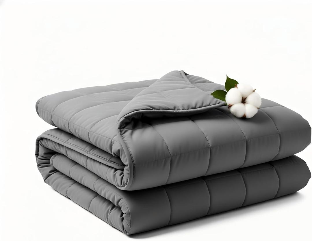 RJOP Weighted Blanket 20lbs 60"x80", Weighted Blankets for Adults, Cooling Weighted Blanket for Sleeping, Machine Washable Soft & Breathable All-Season Comfort & Premium Glass Beads(60" x 80" 20 lbs)