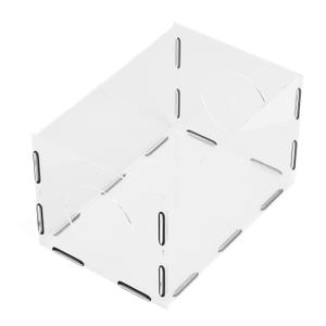 Enclosed Acrylic Grinding Dust Box Highly Transparent 2 Holes Table Polisher Cover Hand Polishing Dust Collector for Engraving