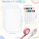 Sureio 18 Pcs Needlepoint Blank Canvas Kit, Include 4 Pure Cotton 18CT Blank Needlepoint Canvas 12x18 Inch, 2 Rolls Tape, 12 Markers for Needle Point Embroidery Knit Crochet Projects for DIY and Gifts