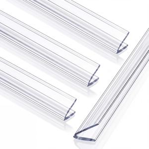 Hicarer 4 Pack 48 Inch Clear V Shaped Shower Door Seal Side Strip, Universal Fit for Framed and Frameless Glass Doors, Waterproof Vinyl Jamb Sweep to Stop Shower Leaks, No Tools Needed