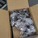 Heavy Duty Curtain Rod Brackets - Fits up to 1 inch, Adjustable Double Curtain Rod Holders, Set of 3, Black