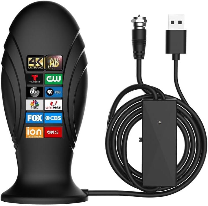 TV Antenna - Digital TV Antenna Indoor for Local Channels Smart Televisions, Long Range Reception HD Antenna for Televisions 4k 1080P Channels-18ft Long Cables