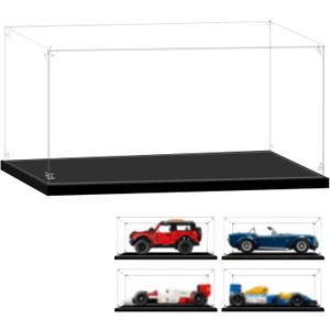 Display Case for Lego 1:12 Scale Car 42213 10265 10279 10290 10295 10300 10304 10321 10330 10337 10353 10357 21328, 14.96x7.87x7.08inch (38x20x18cm)