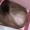 UDU Clip in Bangs Real Human Hair, Natural Clip on Fringe Hair Extensions with Temples, Fake Bangs Hairpiece for Women (Ombre Ash Brown with Highlights)