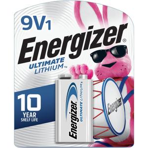 Energizer Ultimate Lithium 9V Batteries (1 Pack), Lithium 9 Volt Batteries