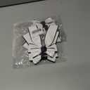 2 x 2PCS Hair Bows for Girls White Bowknot Hair Clips BarrettesLeather Bows with Long Tail Hair Accessories for Girls Toddlers Teens Kids