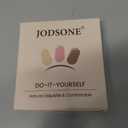 5 x JODSONE Press on Nails Gold Square Cat Eye Handmade 3D Fake Nail Tips Reuseable Fashionable Design Long Lasting Fit Easy to Create Exquisite Fingertips- Small