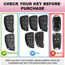 ACEBOY for Buick Key Fob Cover, Soft TPU Key Case with Keychain for Chevrolet Silverado Tahoe Equinox Traverse Suburban GMC Yukon Denali Terrain Sierra Buick Envision Acenir Encore (Pink,5 Buttons)