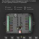 Wireless RGB 12 Gang Switch Panel, Marine Switch Panel Box, Remote Control Range Up to 600FT Multifunction Offroad Light Switch Panel, Auxiliary LED Switch Pod for 12V/24V Car Truck SUV Marine Boat