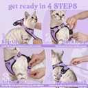 rabbitgoo Cat Harness and Leash for Walking, Escape Proof Soft Adjustable Vest Harnesses for Cats, Easy Control Breathable Reflective Strips Jacket, Light Purple, XS