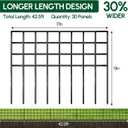 42.5ft(L) x 13in(H) Garden Fence Animal Barrier, 30 Panels No Dig Fence Panels for Dog Rabbit, Rustproof Metal Dig Defence Fencing Bottom Barrier, Anti Digging Garden Edging Border for Outdoor, Yard