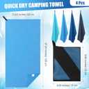 Hahafelt 4 Pcs Quick Dry Camping Towel Absorbent Microfiber Travel Towel 47.24'' X 23.62'' Travel Wash Cloth Set for Backpacking Camping Beach Gym Sports Yoga Swimming Pool