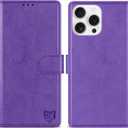 ZZXX for iPhone 16 Pro Wallet Case with [RFID Blocking] Card Slot Kickstand Magnetic Closure Leather Flip Fold Protective Phone Case for iPhone 16 Pro Case Wallet(Purple-6.3 inch)