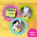 Lil Yolkers School Bus Egg Toy Set for Sensory & Motor Skills for Kids Ages 12+ Months - Educational Matching Game, Colorful Stacking Puzzle, Ideal Easter Basket Stuffer (6 Eggs)